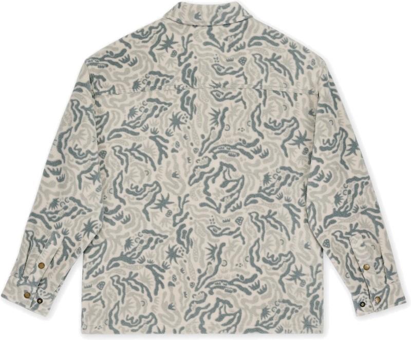 Oversized Polar Fleece Shirt - Womens - seabed 1