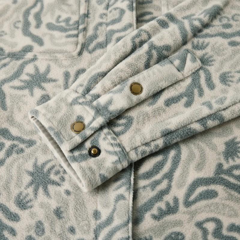 Oversized Polar Fleece Shirt - Womens - seabed 1