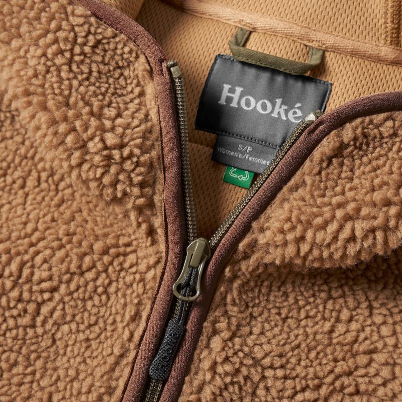 Pile Fleece Hoodie - Womens - Maple Brown / Burnt Olive 5