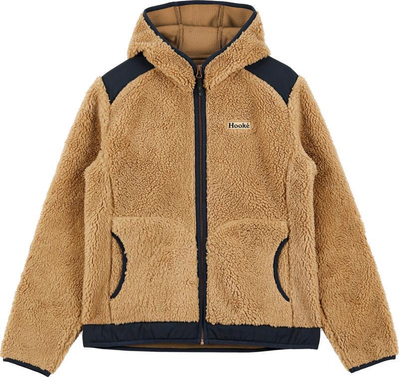 Pile Fleece Hoodie - Womens - Sand / Navy 1