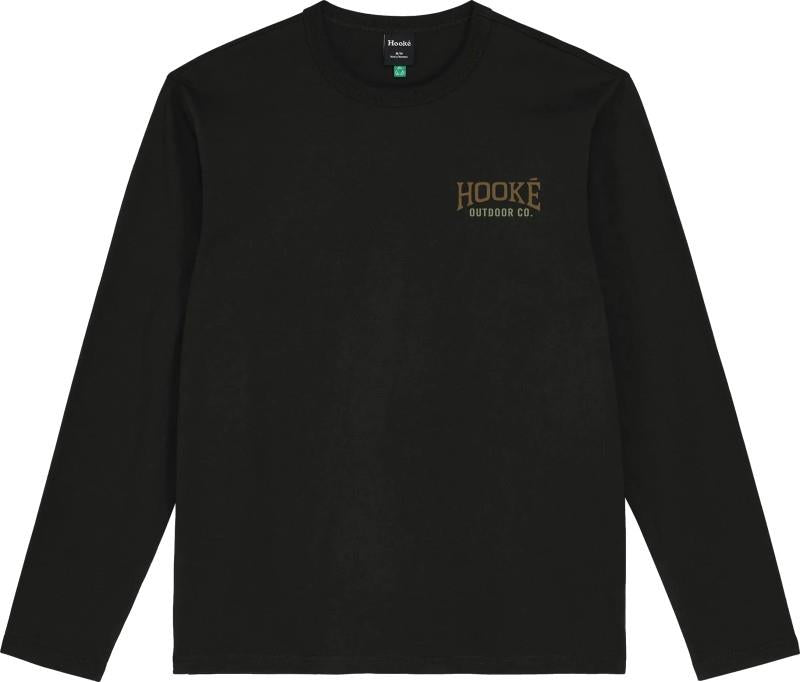 Pine Trees Long Sleeve Tee - Mens - black 1