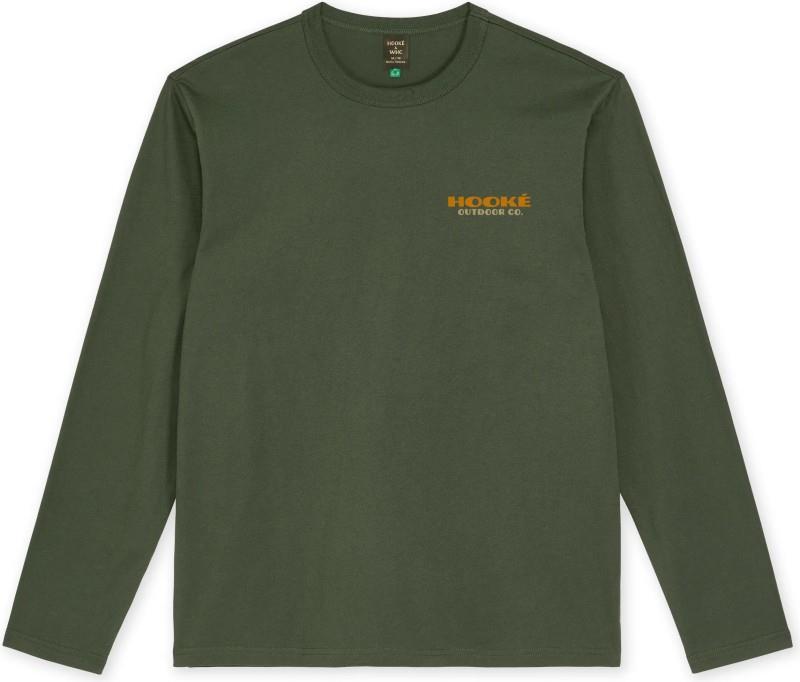 Pine Trees Long Sleeve Tee - Mens - dark green 1