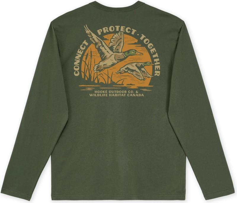 Pine Trees Long Sleeve Tee - Mens - dark green 1