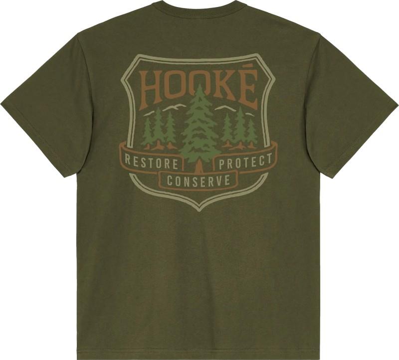 Pine Trees T-Shirt - Mens - dark olive 1