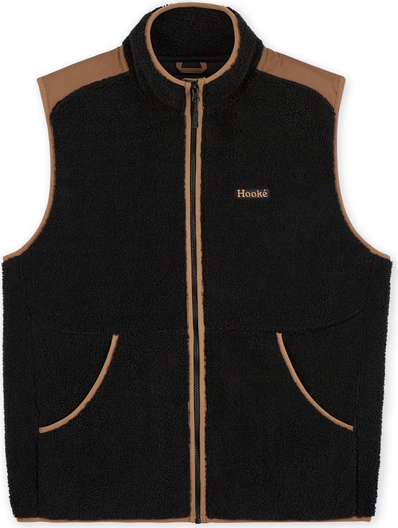 Prairies Pile Fleece Vest - Mens - Black / Maple Brown 1