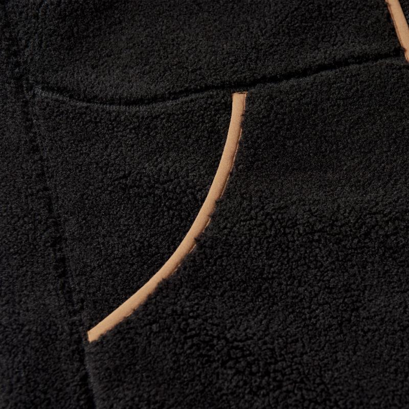Prairies Pile Fleece Vest - Mens - Black / Maple Brown 4