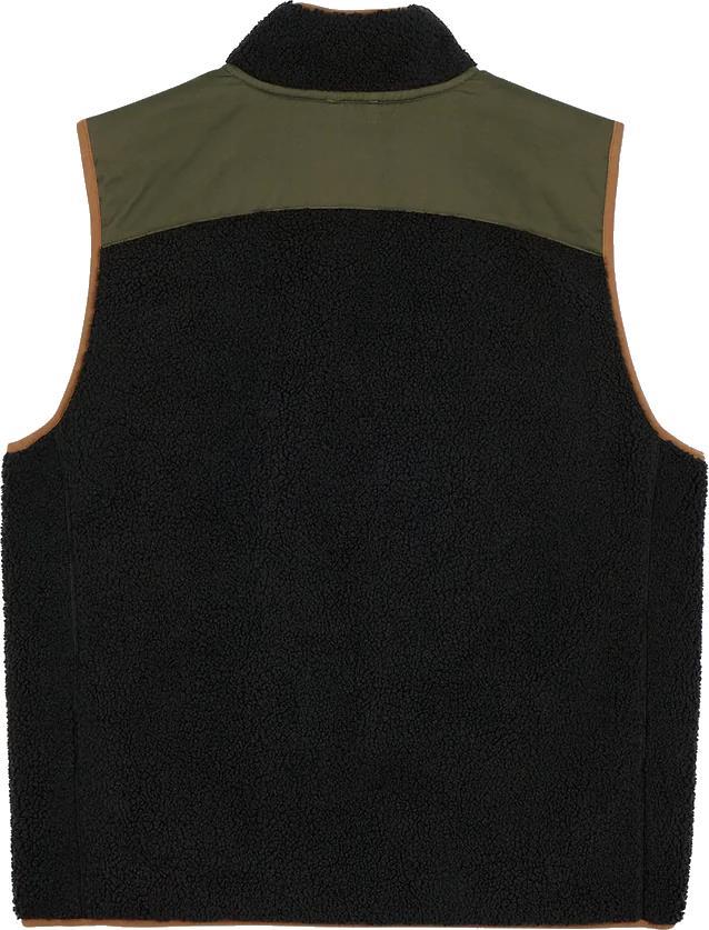 Prairies Pile Fleece Vest - Mens - black / dark olive 1