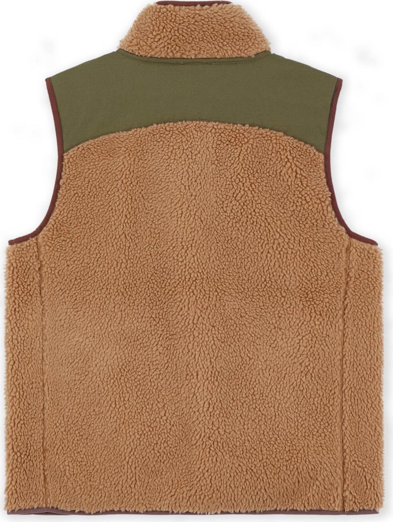 Prairies Pile Fleece Vest - Womens - Maple Brown / Burnt Olive 2
