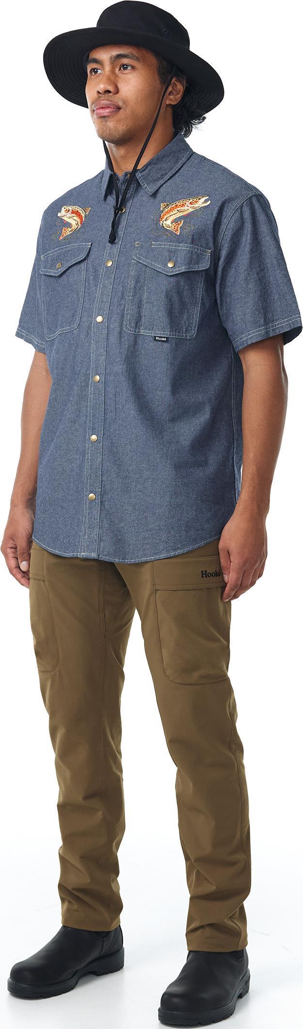 Rainbow Trout SS Shirt - Mens - Blue Chambray 3