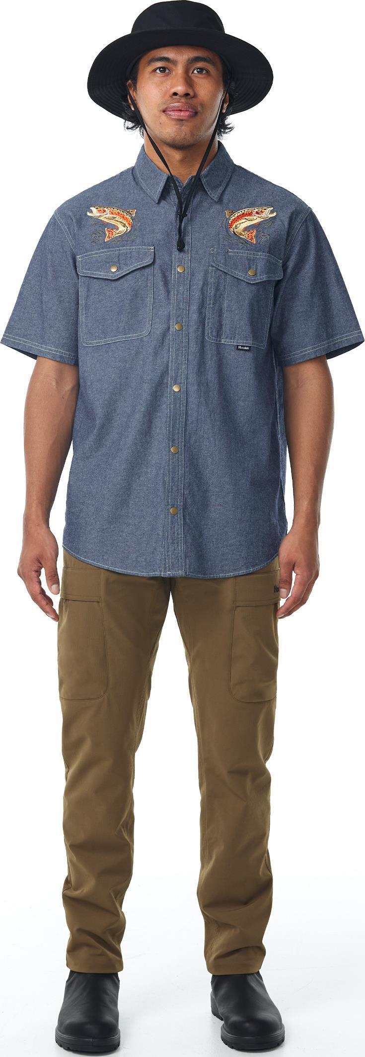 Rainbow Trout SS Shirt - Mens - Blue Chambray 4