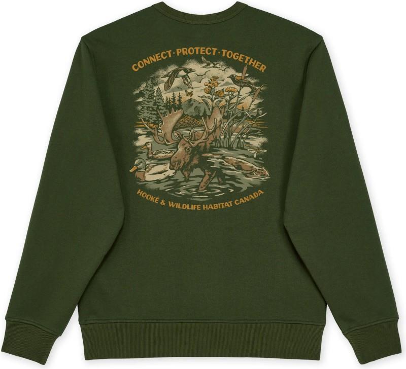 Snowy Owl Crewneck - Mens - dark green 1