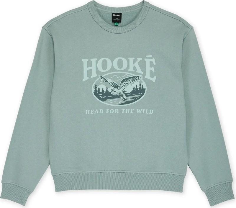 Snowy Owl Crewneck - Womens - slate 1