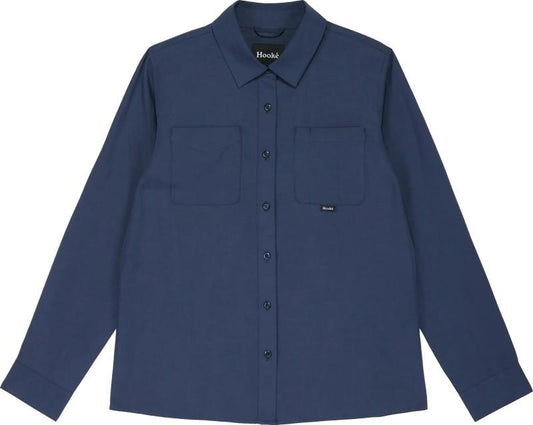 Tencel Linen Shirt - Womens - navy 1