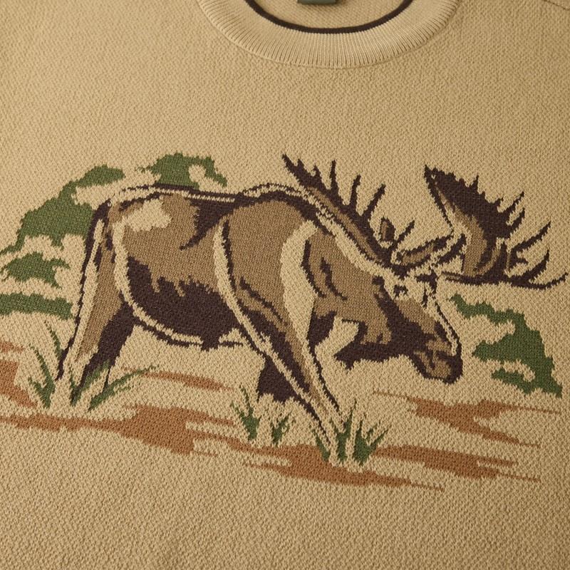 WHC Moose Knit Sweater - Mens - tan 1