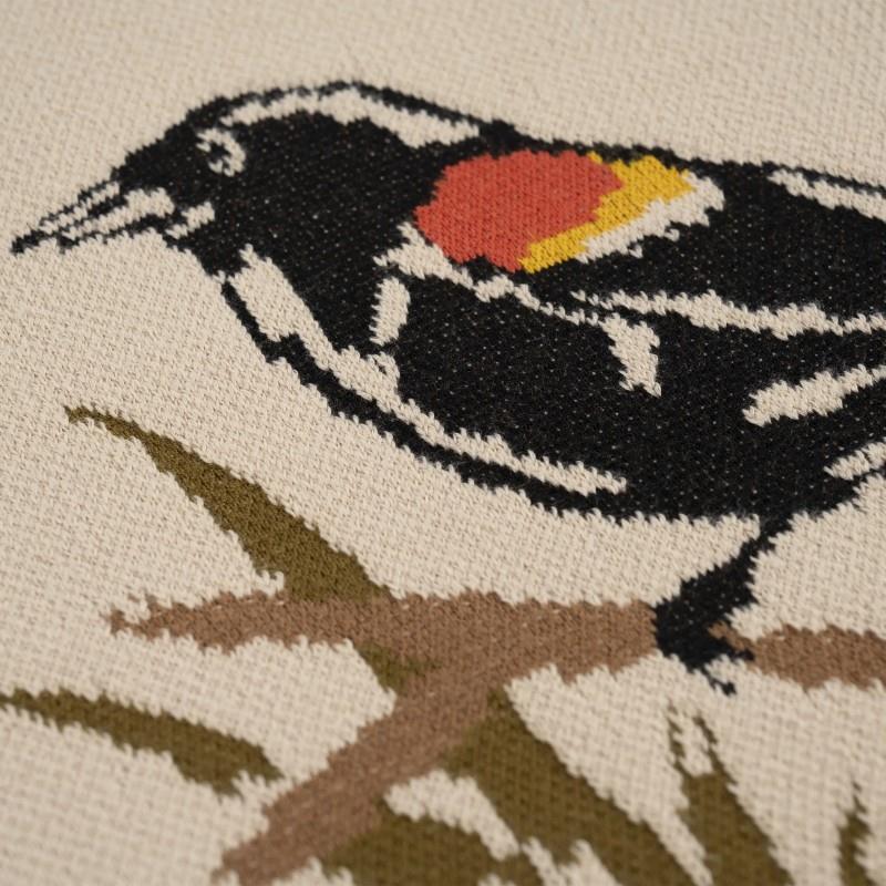 WHC Red-Winged Blackbird Knit Sweater - Womens - oatmeal 1