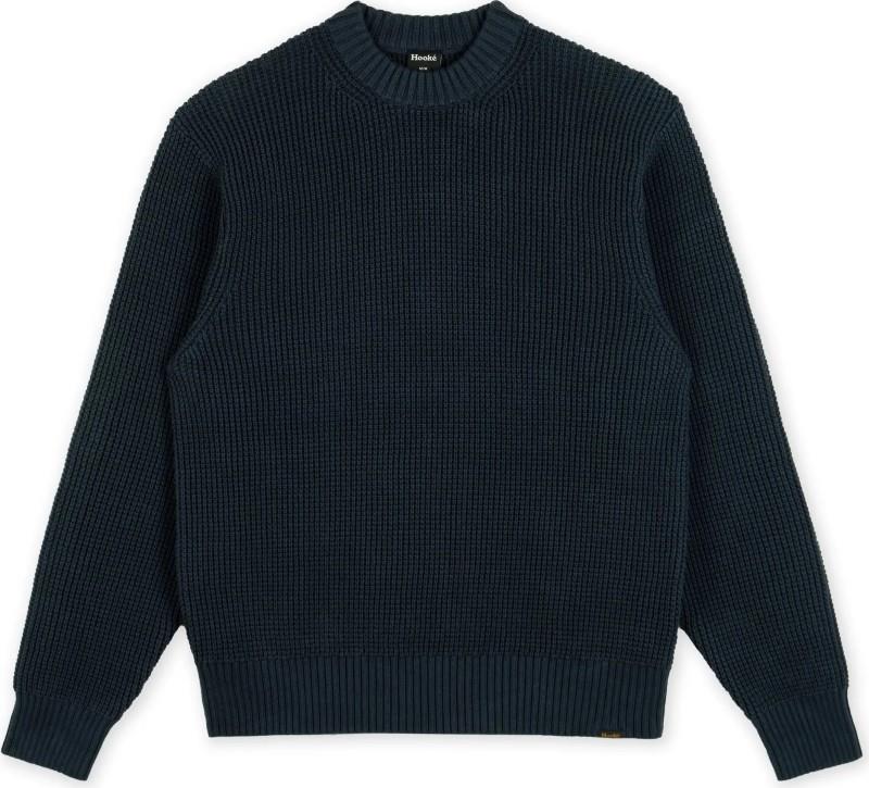 Waffle Knit Sweater - Mens - navy 1