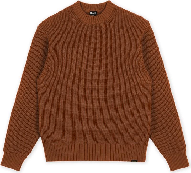 Waffle Knit Sweater - Mens - pecan 1
