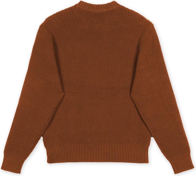 Waffle Knit Sweater - Mens - pecan 1