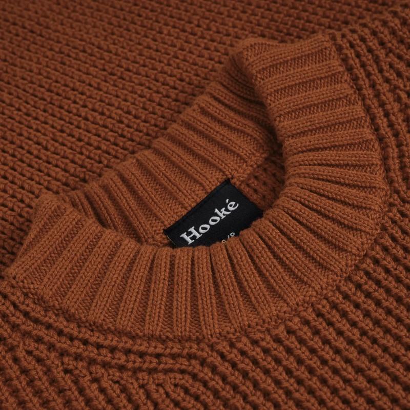 Waffle Knit Sweater - Mens - pecan 1
