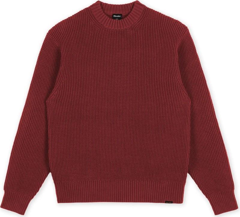 Waffle Knit Sweater - Mens - red leaf 1