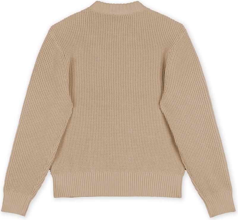 Waffle Knit Sweater - Womens - safari 1