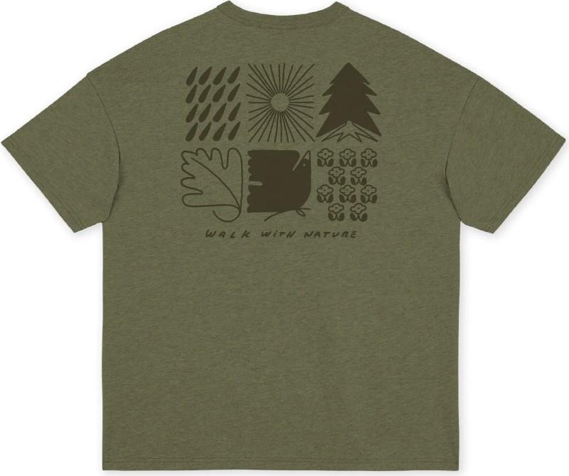 Walk With Nature Oversized T-Shirt - Womens - heather burnt olive 1