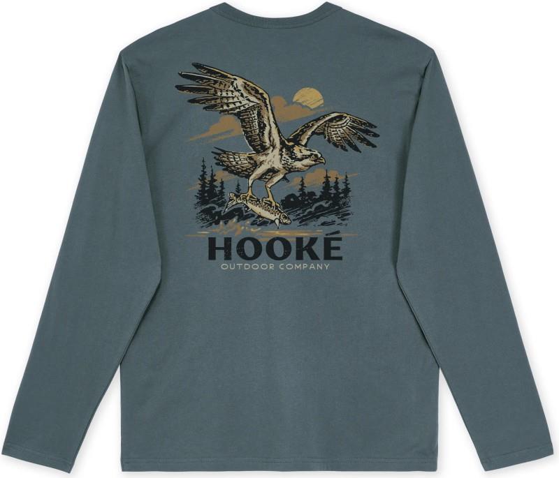 Wood Log Striped LS Tee - Mens - steel blue 1