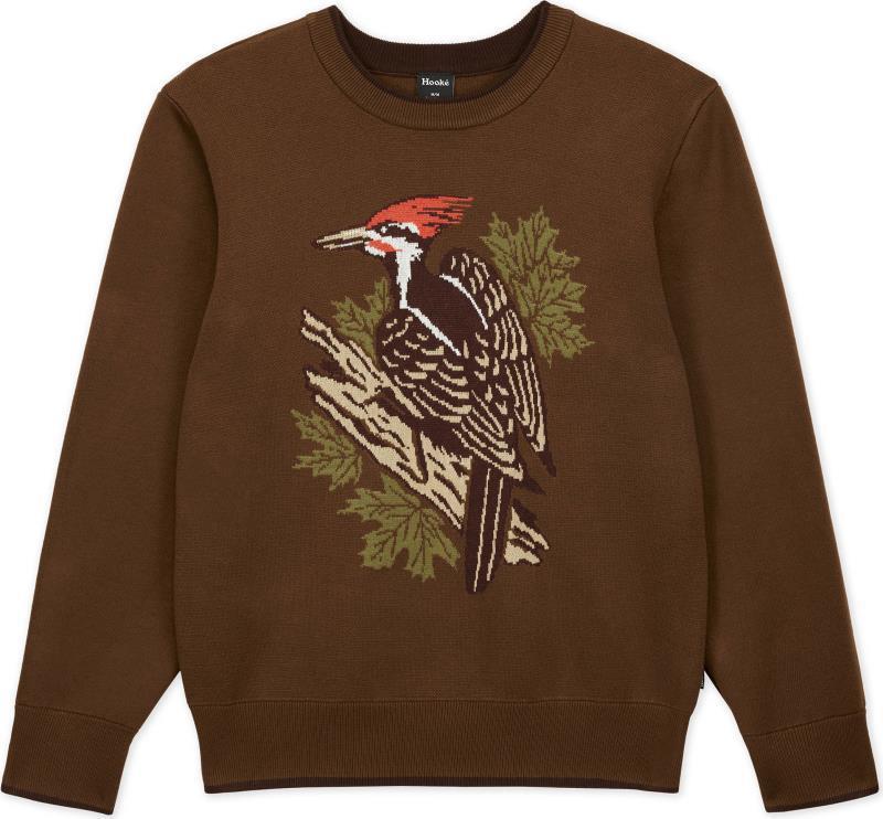 Woodpecker Crewneck Sweater - Mens - Brown 1