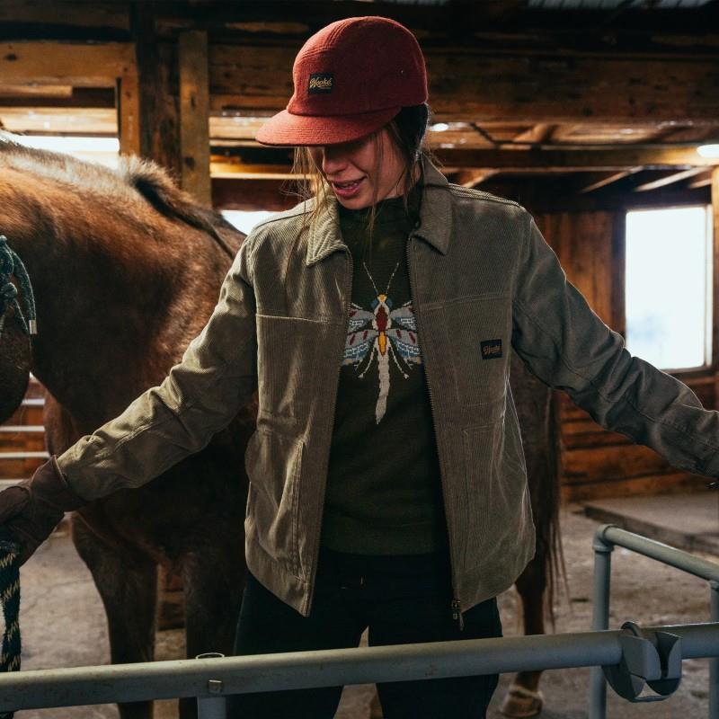 Wool Camper Hat - red leaf 1