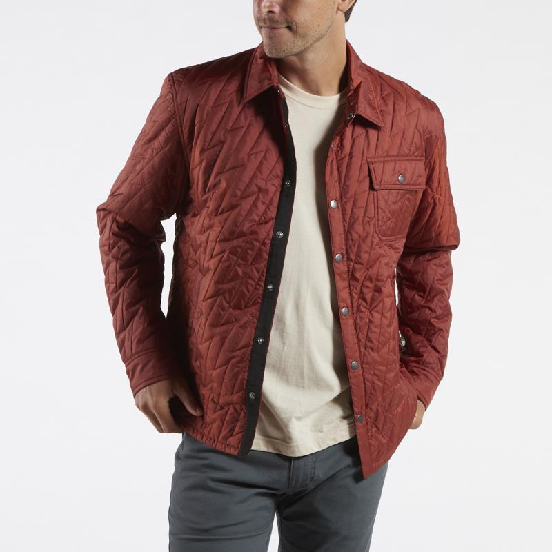 Lighting Quilted Jacket - Mens - terrocotta 1