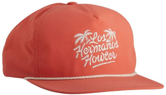 Los Hermanos Unstructured Snapback Hat - coral 1