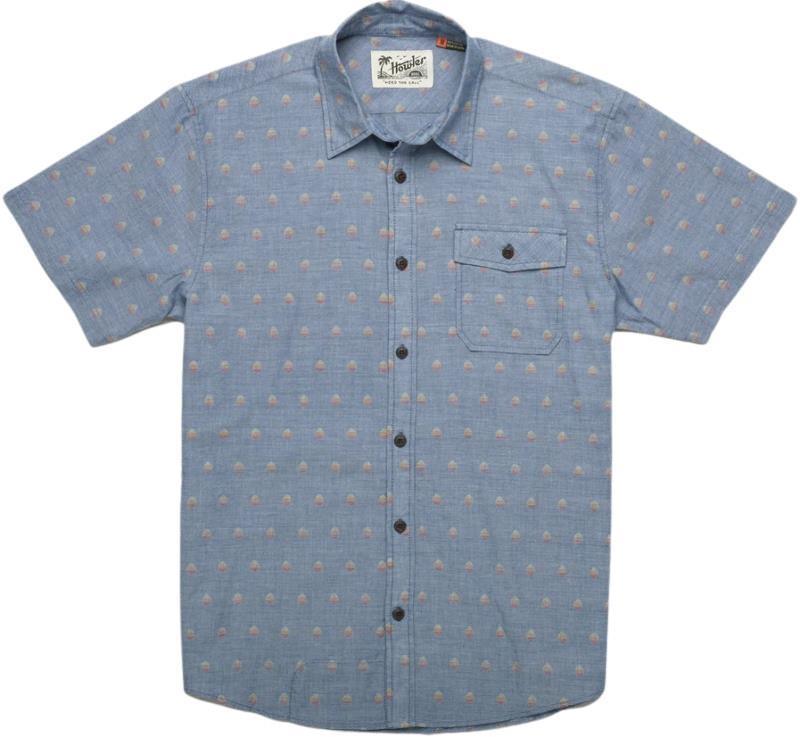 San Gabriel Shortsleeve - Mens - sunrise jacquard / chambray 1