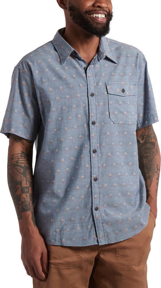 San Gabriel Shortsleeve - Mens - sunrise jacquard / chambray 1