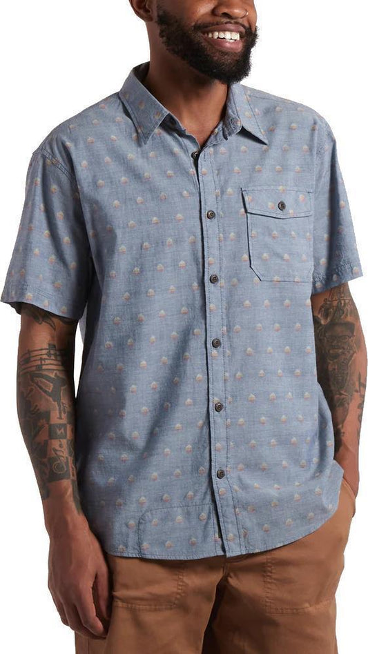 San Gabriel Shortsleeve - Mens - sunrise jacquard / chambray 1