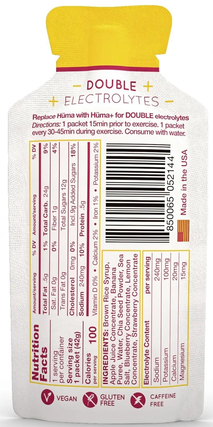 Huma Chia Energy Gel Plus - banana and berries 1