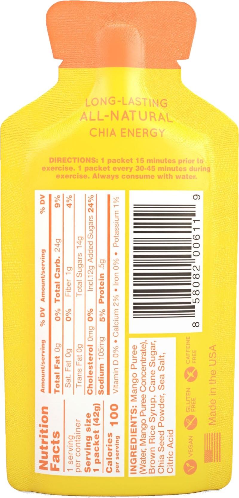 Huma Chia Energy Gel - mango 1