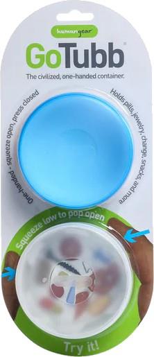 GoTubb 2-Pack - Large - clear / blue 1