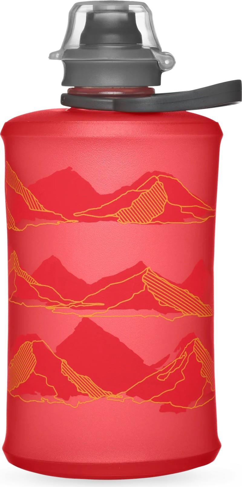 Stow Flexible Bottle - Mountains - 350ml - redwood red 1