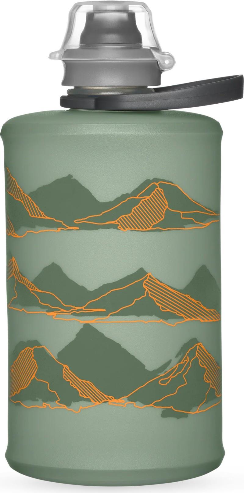 Stow Flexible Bottle - Mountains - 350ml - sutro green 1