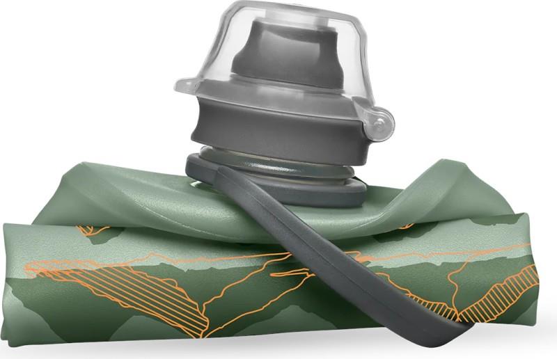 Stow Flexible Bottle - Mountains - 350ml - sutro green 1