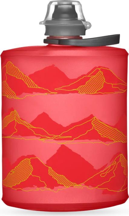 Stow Flexible Bottle - Mountains - 500ml - redwood red 1