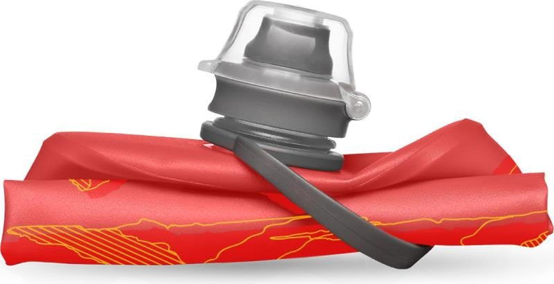 Stow Flexible Bottle - Mountains - 500ml - redwood red 1