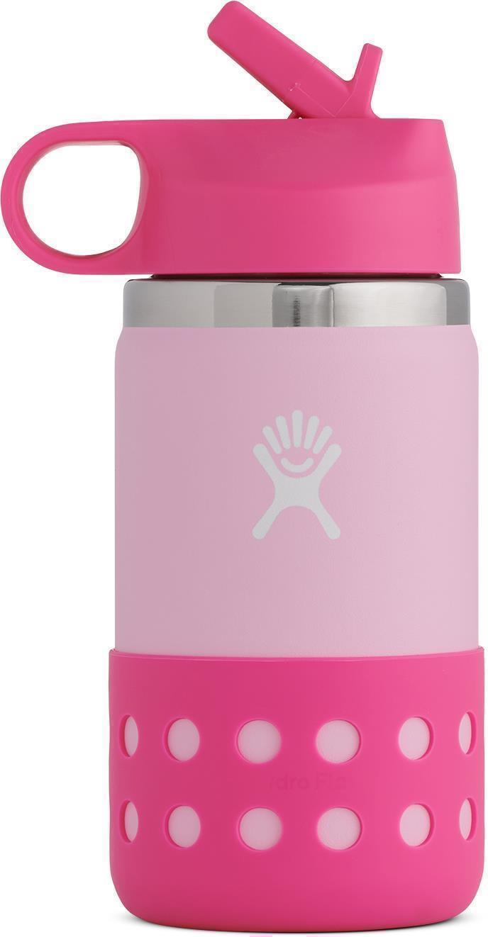 354ml / 12oz Wide Mouth w/ Straw Lid & Boot - Kids - Plumeria 1