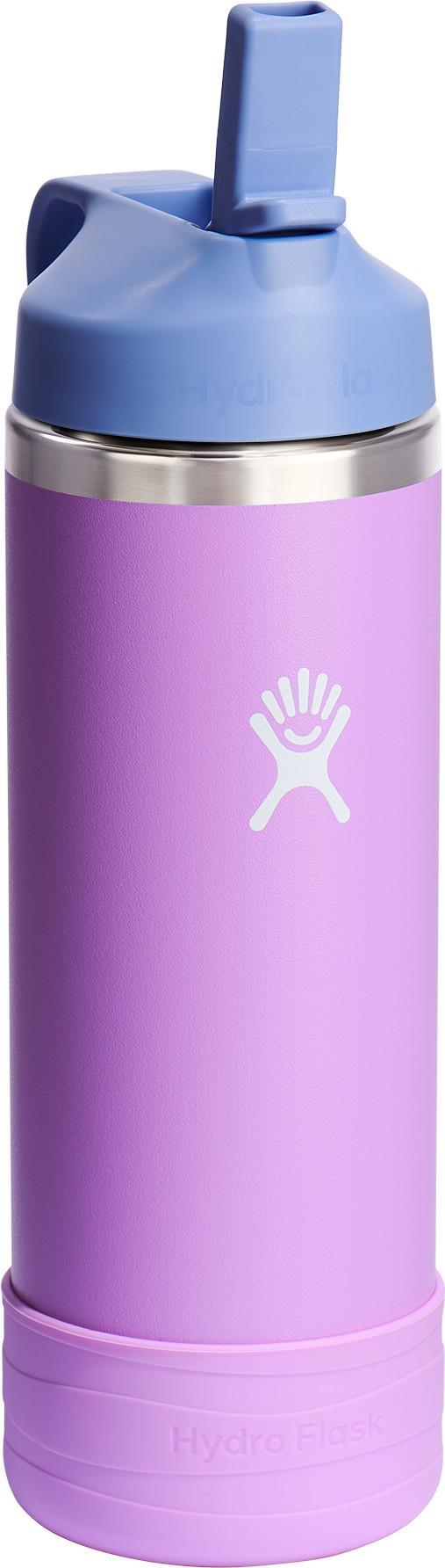 532ml / 18oz Wide Mouth Bottle w/Straw & Boot - Kids - Anemone 2