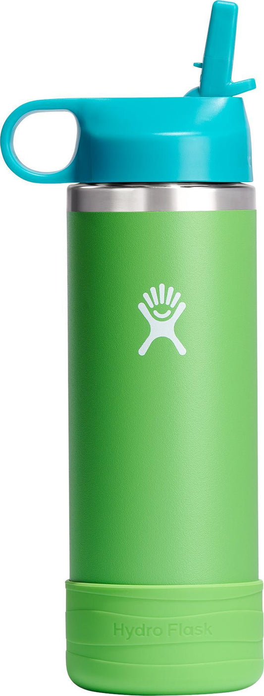 532ml / 18oz Wide Mouth Bottle w/Straw & Boot - Kids - Grass 1