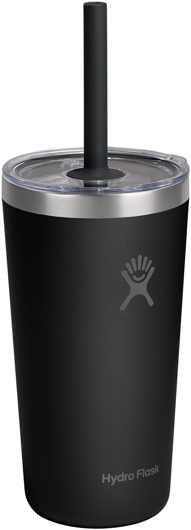 591ml / 20oz All Around Tumbler Clear with Straw Lid - black 1