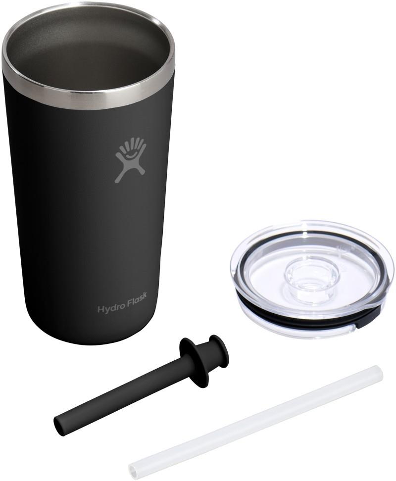 591ml / 20oz All Around Tumbler Clear with Straw Lid - black 1