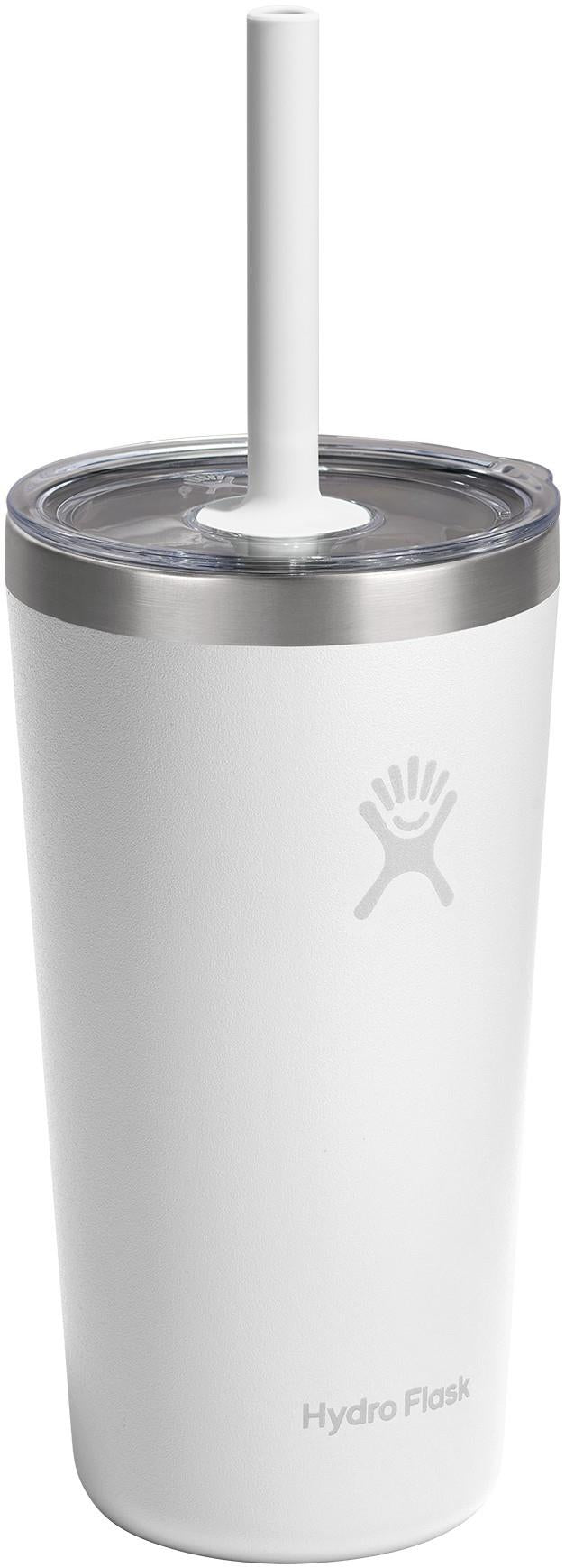 591ml / 20oz All Around Tumbler Clear with Straw Lid - white 1