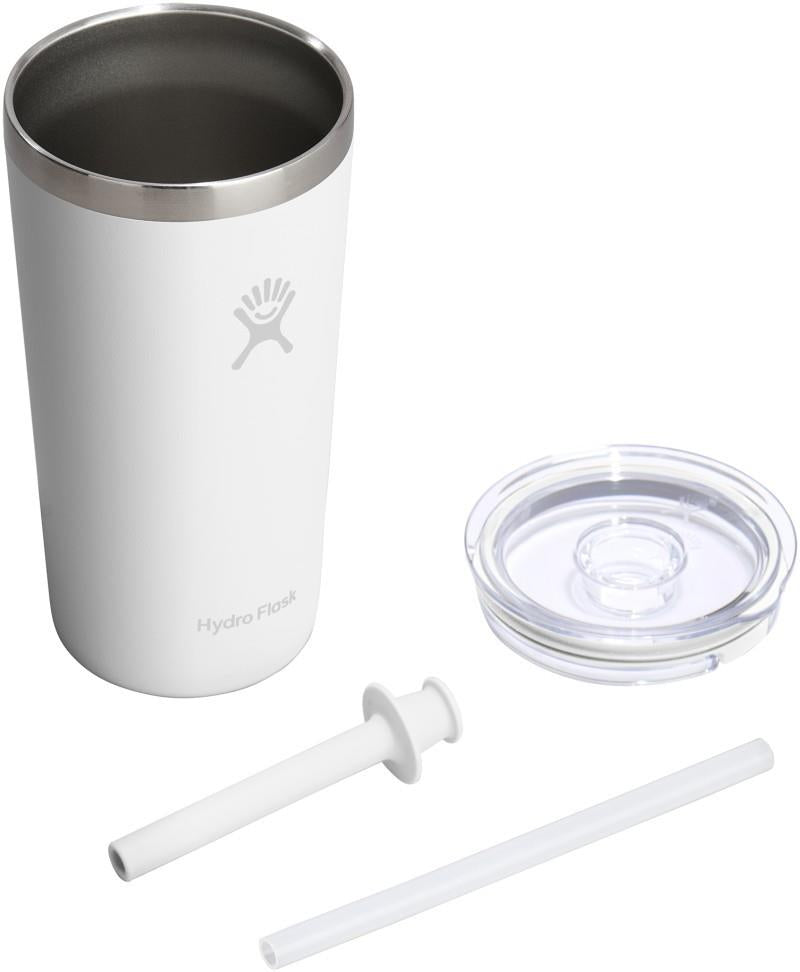 591ml / 20oz All Around Tumbler Clear with Straw Lid - white 1