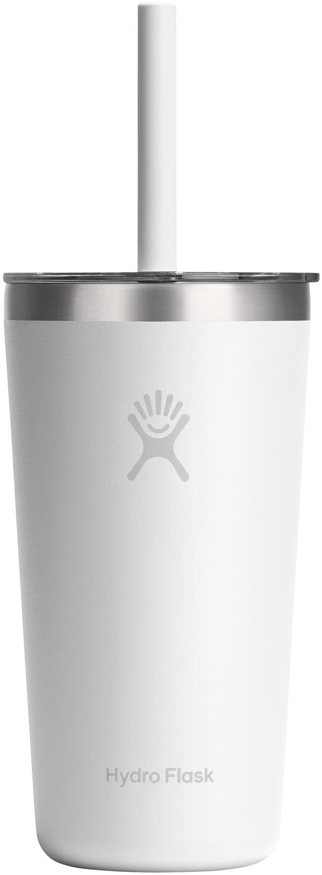 591ml / 20oz All Around Tumbler Clear with Straw Lid - white 1